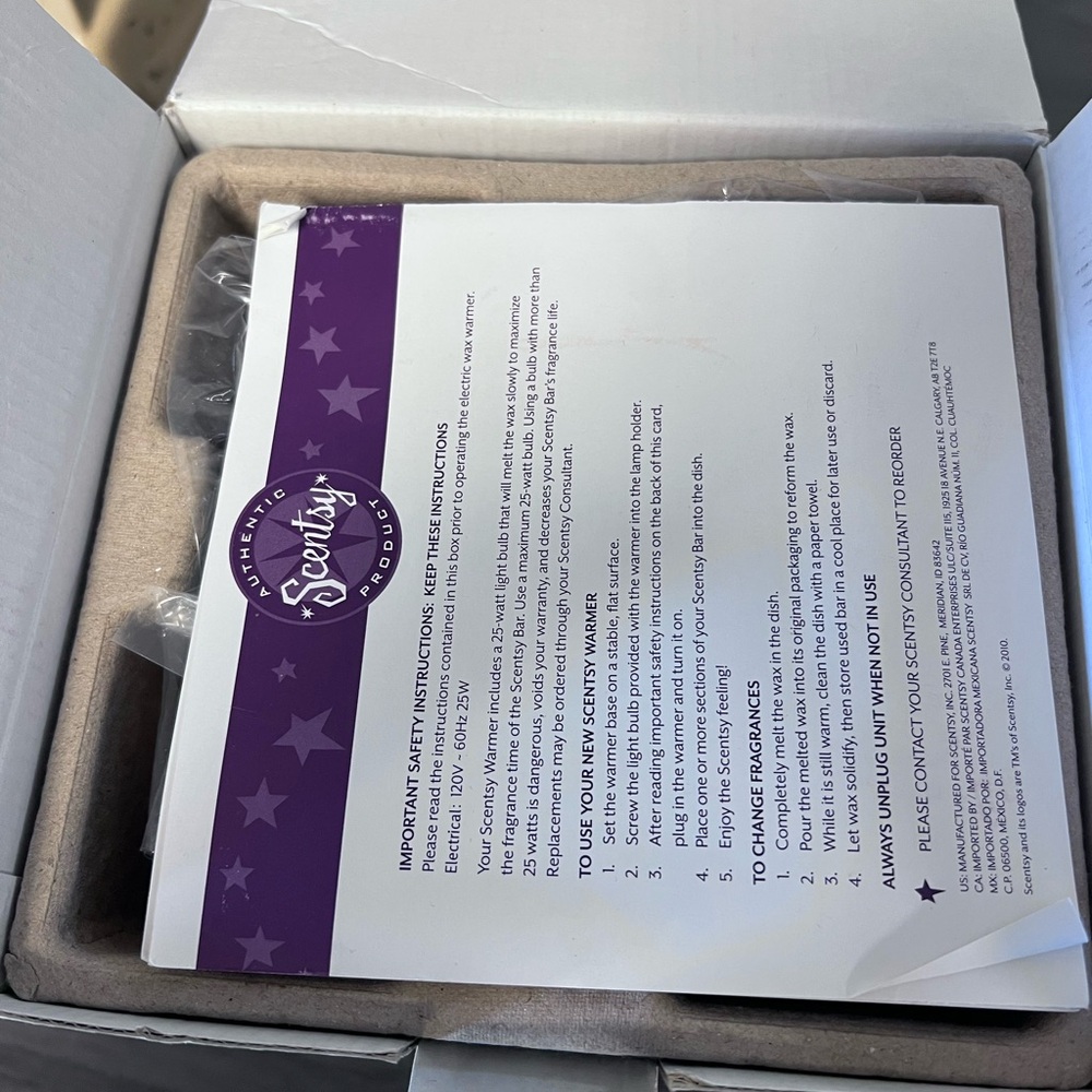 Scentsy One Nation Warmer - Purple and White - Picture 7 of 7